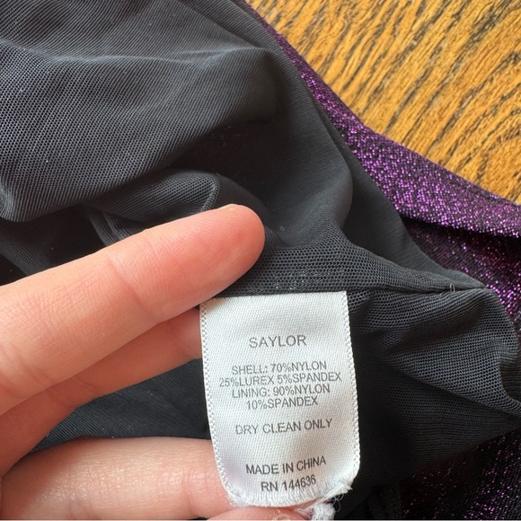 Saylor Purple Sparkle Dress Women’s Small - Picture 7 of 10